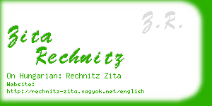zita rechnitz business card